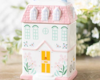 Pastel House Ceramic Oil Burner Wax Warmer