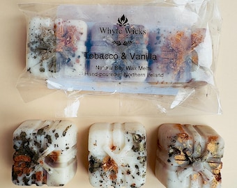 Luxury Soy Wax Melts  – Tobacco & Vanilla - Smoky Vanilla Scent - Hand Poured
