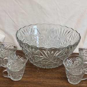 Punch Bowl Set Anchor Hocking Arlington - Etsy
