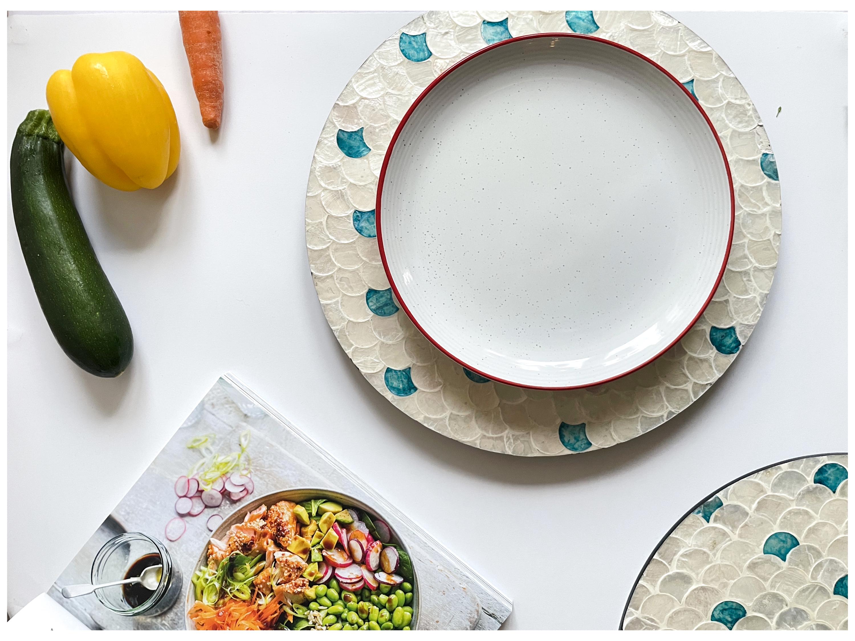 I-lan Set Of 2 Mother Of Pearl Decorative Charger Plates For - View #6