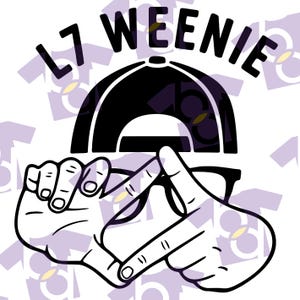 L7 Weenie PNG – レトロなサンドロット風のアパレル＆クラフト向けデジタルデザイン