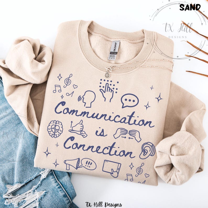 Camiseta de terapia del habla y la comunicación, camiseta Comfort Colors SLPa SLP, sudadera Gildan para terapeutas del habla, camiseta para profesores de educación especial, camiseta sobre neurodiversidad imagen 10
