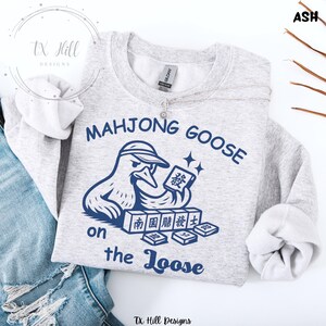 Mahjong Goose on the Loose Shirt Comfort Colors® Vintage Tee Funny Mahjong T-Shirt for Players Mahjong Gifts for Women Game Night Shirt image 11