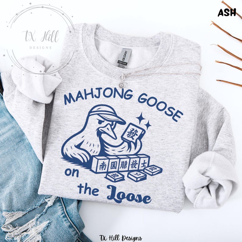 Mahjong Goose on the Loose Shirt Comfort Colors® Vintage Tee Funny Mahjong T-Shirt for Players Mahjong Gifts for Women Game Night Shirt image 11