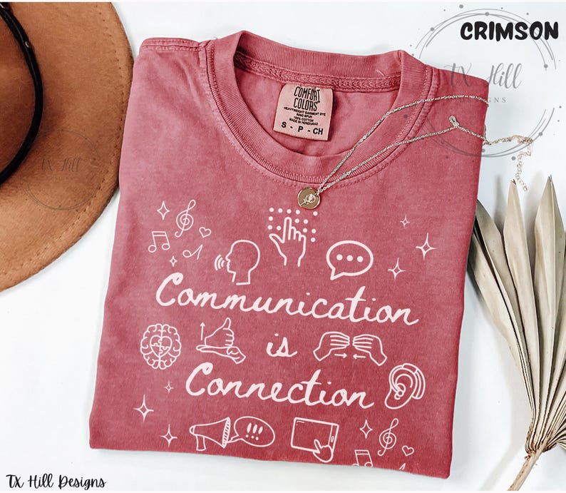 Camiseta de terapia del habla y la comunicación, camiseta Comfort Colors SLPa SLP, sudadera Gildan para terapeutas del habla, camiseta para profesores de educación especial, camiseta sobre neurodiversidad imagen 7