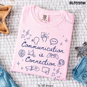 Camiseta de terapia del habla y la comunicación, camiseta Comfort Colors SLPa SLP, sudadera Gildan para terapeutas del habla, camiseta para profesores de educación especial, camiseta sobre neurodiversidad imagen 5