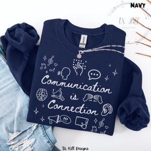 Camiseta de terapia del habla y la comunicación, camiseta Comfort Colors SLPa SLP, sudadera Gildan para terapeutas del habla, camiseta para profesores de educación especial, camiseta sobre neurodiversidad imagen 13