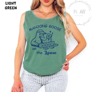 Mahjong Goose on the Loose Shirt Comfort Colors® Vintage Tee Funny Mahjong T-Shirt for Players Mahjong Gifts for Women Game Night Shirt image 7