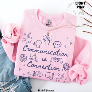 Camiseta de terapia del habla y la comunicación, camiseta Comfort Colors SLPa SLP, sudadera Gildan para terapeutas del habla, camiseta para profesores de educación especial, camiseta sobre neurodiversidad imagen 12