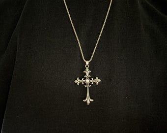 Gothic Y2K Cross Pendant Necklace: Stainless Steel Alt Jewelry