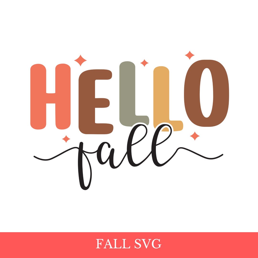 Hi Fall Graphics Hello Fall PNG Sublimation Design | Autumn Quote Digital Download ...
