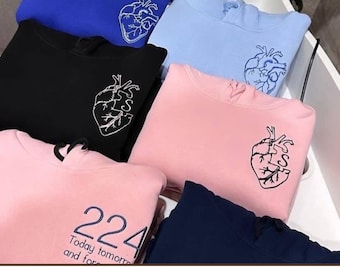 Personalized Embroidered Hoodie, Custom embroidered Hoodie, Custom Text Hoodie, Your Logo embroidered, Personalised gift, Christmas gift