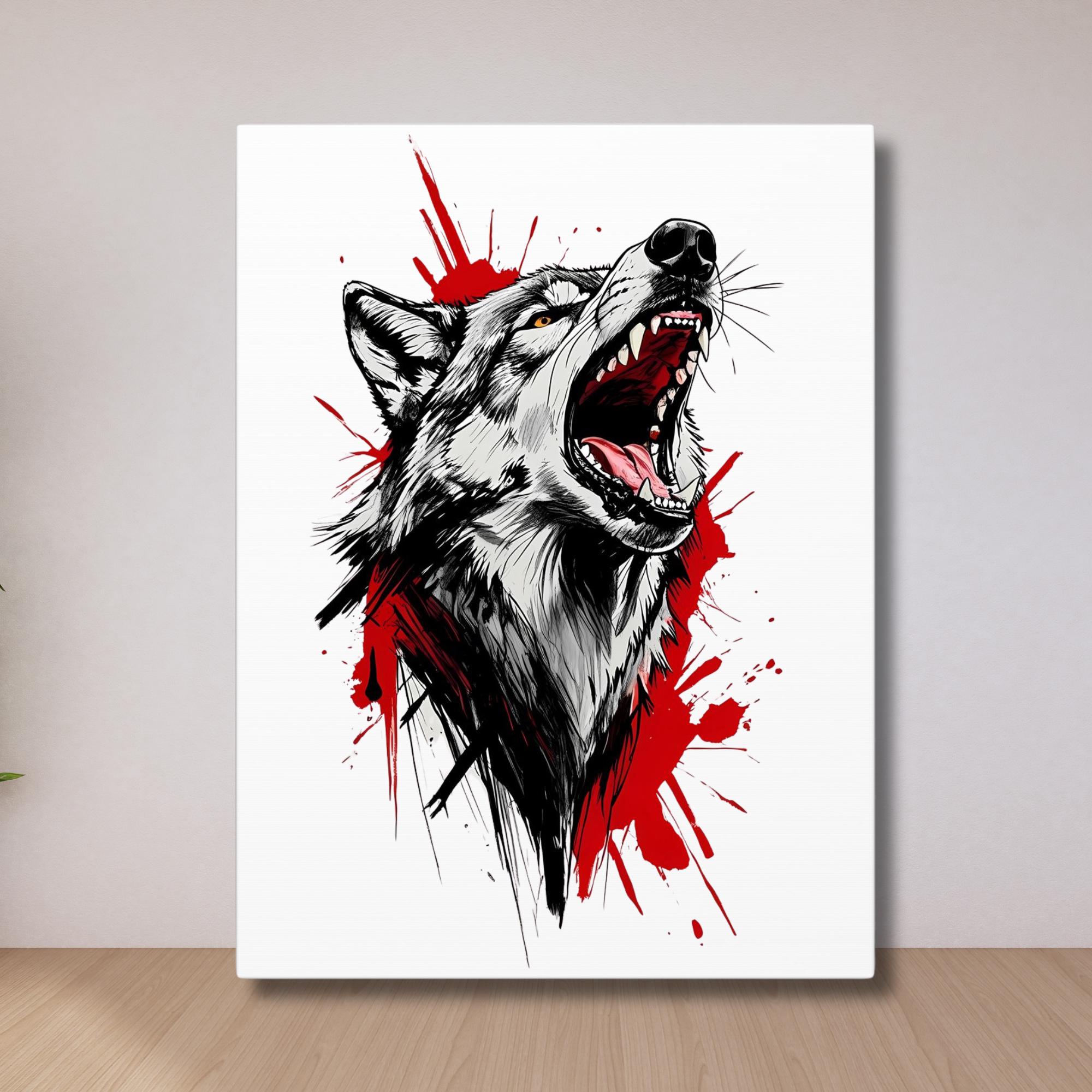 Angry Wolf SVG – Fierce Howling Wolf Head SVG File for Cricut