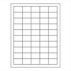 May include: A white rectangular sheet with a grid pattern of black lines, creating numerous evenly sized squares. The grid is centered within a white border, suitable for organizational or design purposes.
