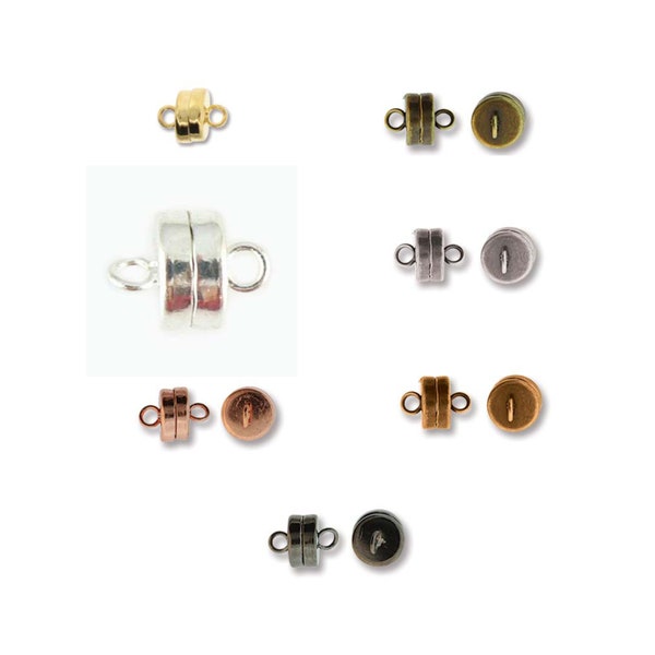 9mm x 7mm SUPER STRONG magnetic clasps, several finishes to choose from! Great for heavy necklaces, lanyards, & chunky bracelets.