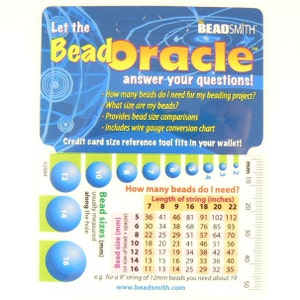 Bead Oracle quick reference card, 1 card. Credit card size reference tool fits on your pocket! ORACLE