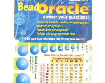 Bead Oracle Quick Reference Card, Bead Size & Gauge Tool