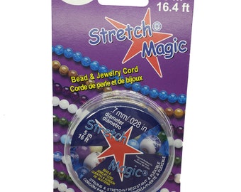 Stretch Magic Bead Cord: Clear, .7mm, 5 Meter Spool