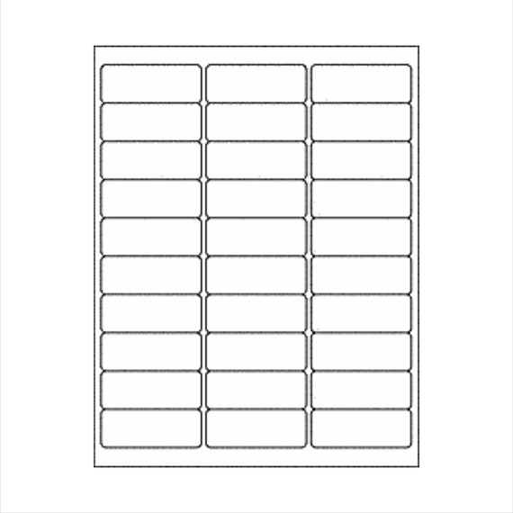 Removable White Matte Labels, Rounded Rectangle 2.625x1 inch, 10 sheets (300 labels)