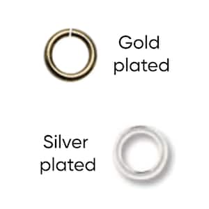 Jump rings: 4mm, gold plated or silver plated metal, 24 gauge, 144 pcs. Nickel Free, EU Compliant.