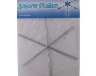 Wire snowflake forms: 6" dia., The Bead Smith, .8mm diameter wire, 6 pcs. WS6