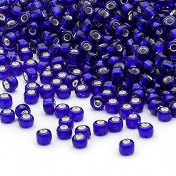 Miyuki Seed Beads Rocailles – 20g Tube, 6/0 (ca. 4mm), Blau Mit Kristall-Fütterung, Ca. 240 Stück, Für Schmuck & Basteln