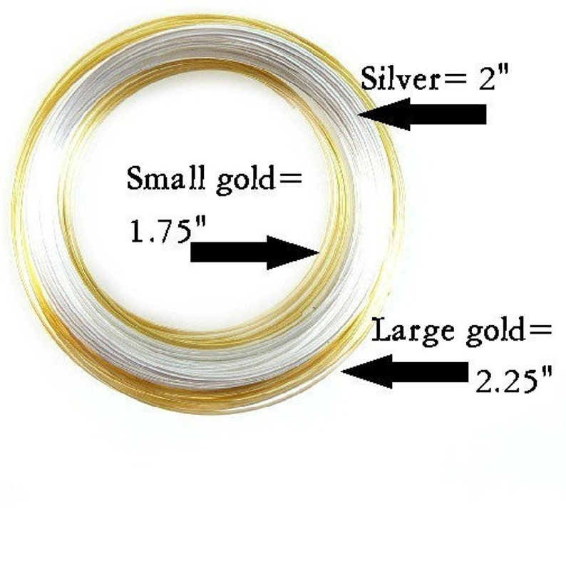 12 loops 2.25 gold plated stainless steel bracelet memory wire