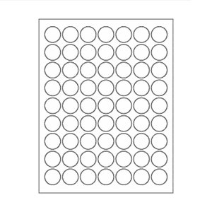 Étiquettes vierges imprimables : cercle de 2,5 cm, papier blanc mat avec adhésif PERMANENT, 10 feuilles = 630 étiquettes