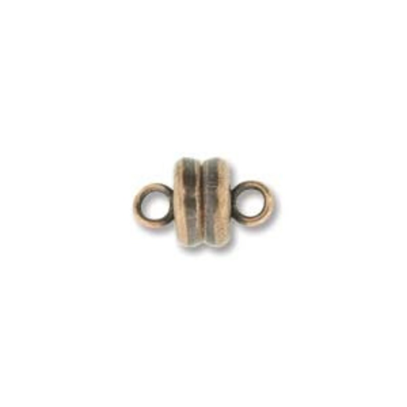 7mm x 6mm SUPER STRONG magnetic clasps, several finishes to choose from Great for necklaces, lanyards, bracelets, anklets, curtain tiebacks Antique copper
