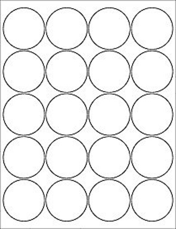 2 matte white printable circle labels w/ PERMANENT | Etsy