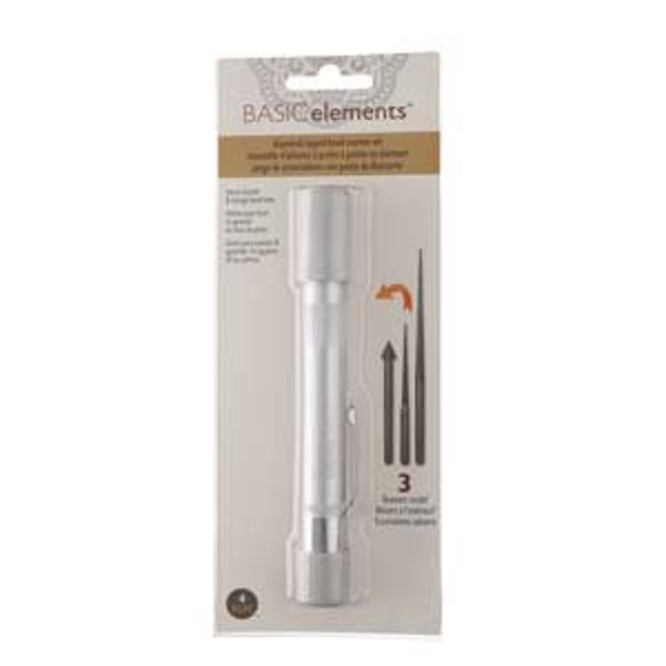 Versatile diamond tip bead reamer set w/ storage in the handle