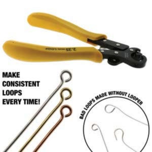 1-step looper by The Bead Smith, # PLLOOP3. Makes a 2.25 mm loop in 24 gauge- 18 gauge wire. Make your own eye pins and more! PLLOOP3