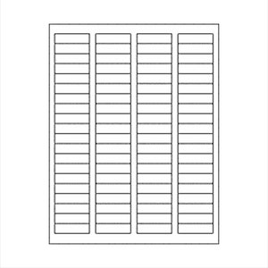 Etiquetas en blanco para imprimir: etiqueta de remitente rectangular de 1,75" x 0,5", papel blanco mate con adhesivo REMOVIBLE, 10 hojas = 800 etiquetas