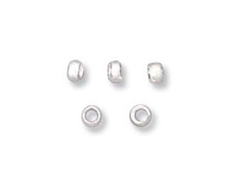 Perles de sertissage plaquées argent de 1 mm de diamètre intérieur, 1 oz . ~ 1700 pcs. VRAC, diamètre extérieur de 1,5 mm. Trouvaille incontournable!
