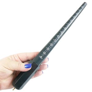Plastic ring mandrel / ring size checker. 12 3/4&quot; L x 1 1/4&quot; W. Size rings w/ ease | take orders based on customer&#39;s ring size | size rings