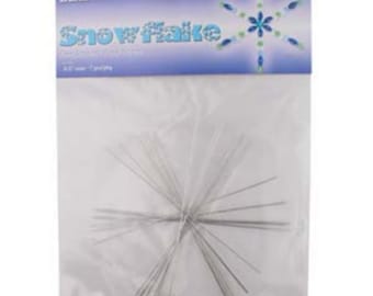 Wire snowflake forms: 4.5" dia. The Bead Smith, .8mm diameter wire, 7 pcs. WS4