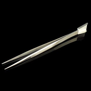 Scoop-n-Tweez combination bead scoop and fine tip tweezers by The Bead Smith. 7&quot; long. TWSH