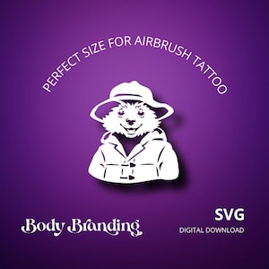 Bär Airbrush Schablone