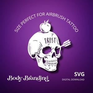 Skull Airbrush Stencil