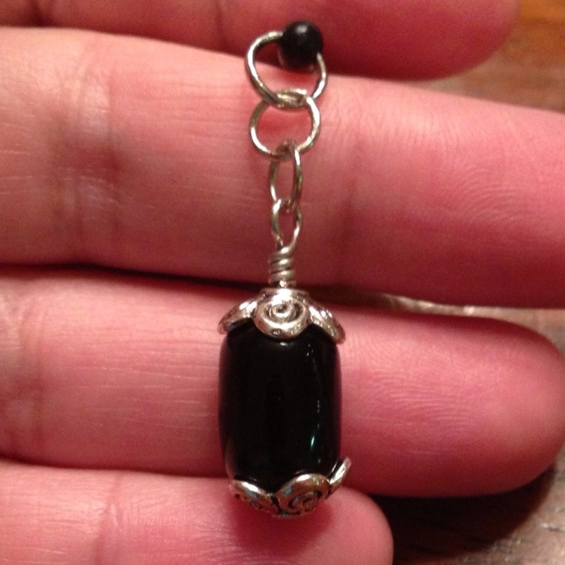 Black and silver cell phone audio jack plug charm Etsy