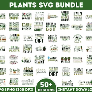 Pflanzen Zitate SVG-Bundle, Pflanzenliebhaber SVG, Pflanze svg, Pflanzenmutter SVG, lustiges Pflanzenzitat, Gartenzitat svg, verrückte Pflanzenlady svg