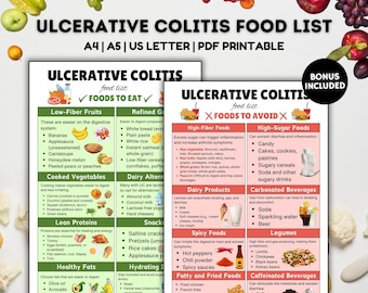 Ulcerative Colitis Diet Plan, Ulcerative Colitis Food List, IBD Diet Plan, Anti-Inflammatory, Low Fat Low Fiber Foods For Gut Health