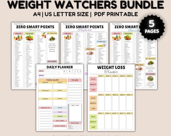 Zero Point Weight Watchers Food List Bundle, Zero Smart Points Food List, Weight Watchers Food Chart, Low Calorie Food, Natural Healthy Food