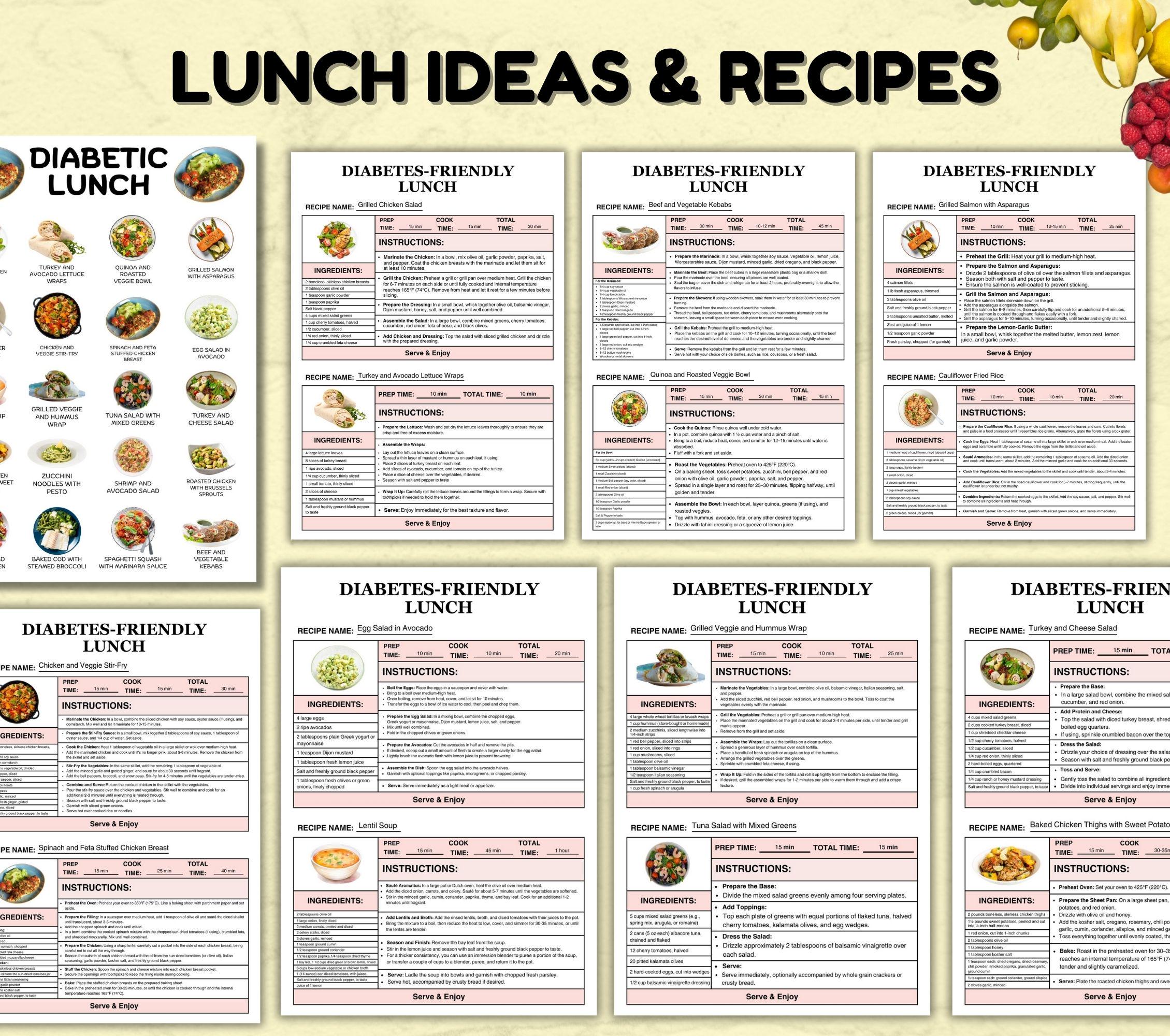 Photo inspiration: Visual Reference: Diabetes Meal Plan Bundle Diabetic Recipes Diabetes Cookbook Low
