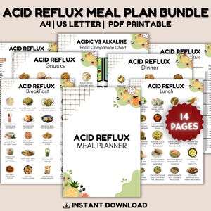 Acid Reflux Meal Plan, Acid Reflux Food Chart, GERD Diet, Acid Reflux Diet, Low Acid Foods, Gastritis, Heartburn, Acid Reflux Grocery List