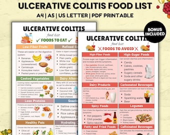 Ulcerative Colitis Diet Plan, Ulcerative Colitis Food List, IBD Diet Plan, Anti-Inflammatory, Low Fat Low Fiber Foods For Gut Health