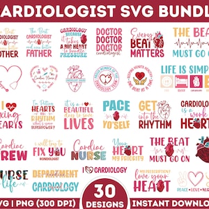 Kardiologie SVG-Bundle, Krankenschwester Zitate SVG