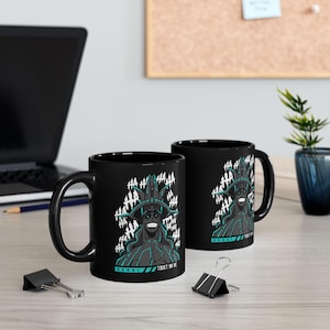 Creepy Statue Mug: Dark Fantasy Anime Coffee Cup