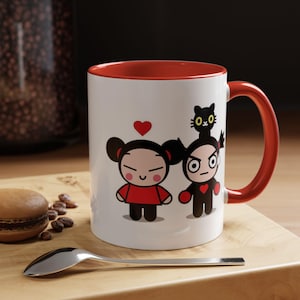 Coffee Mug, Pucca and Garu Mug for Wife, Valentine's Day Gift for Him, Pucca and Garu Design, Valentines Day Gift, Gift for her