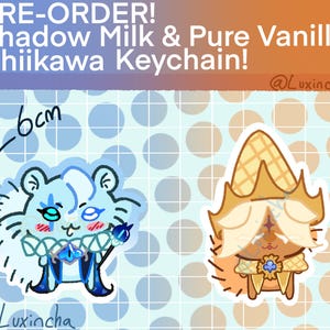 PRE-ORDER] Shadow Milk & Pure vanilla Chiikawa keychains!